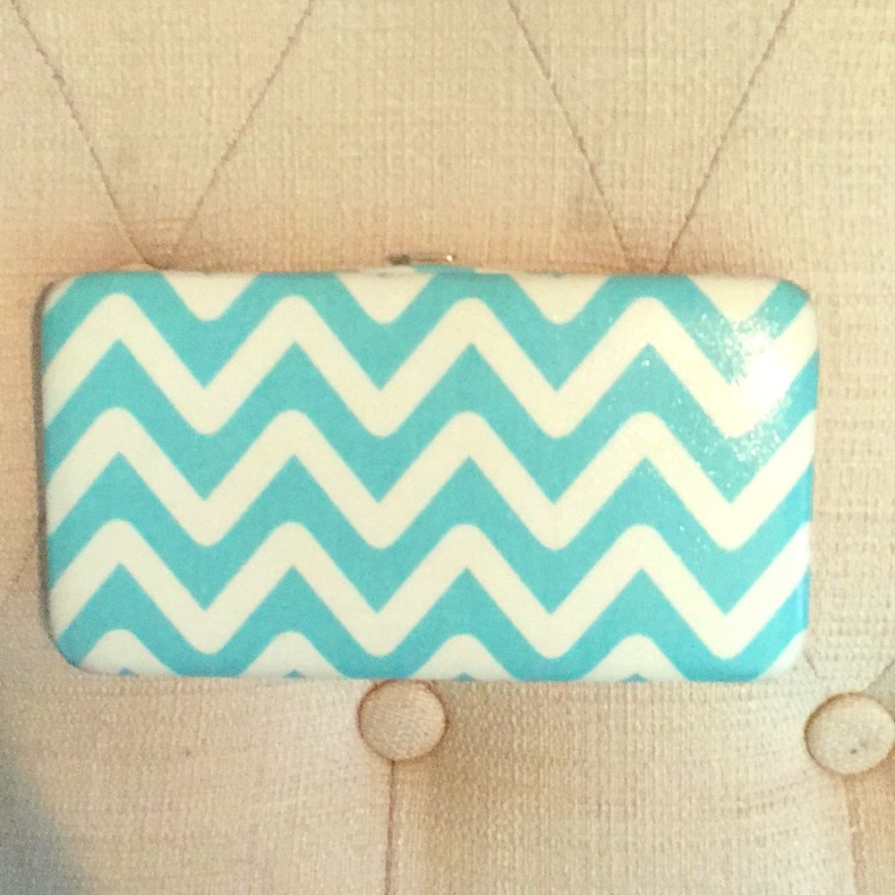 Blue & White Chevron Wallet